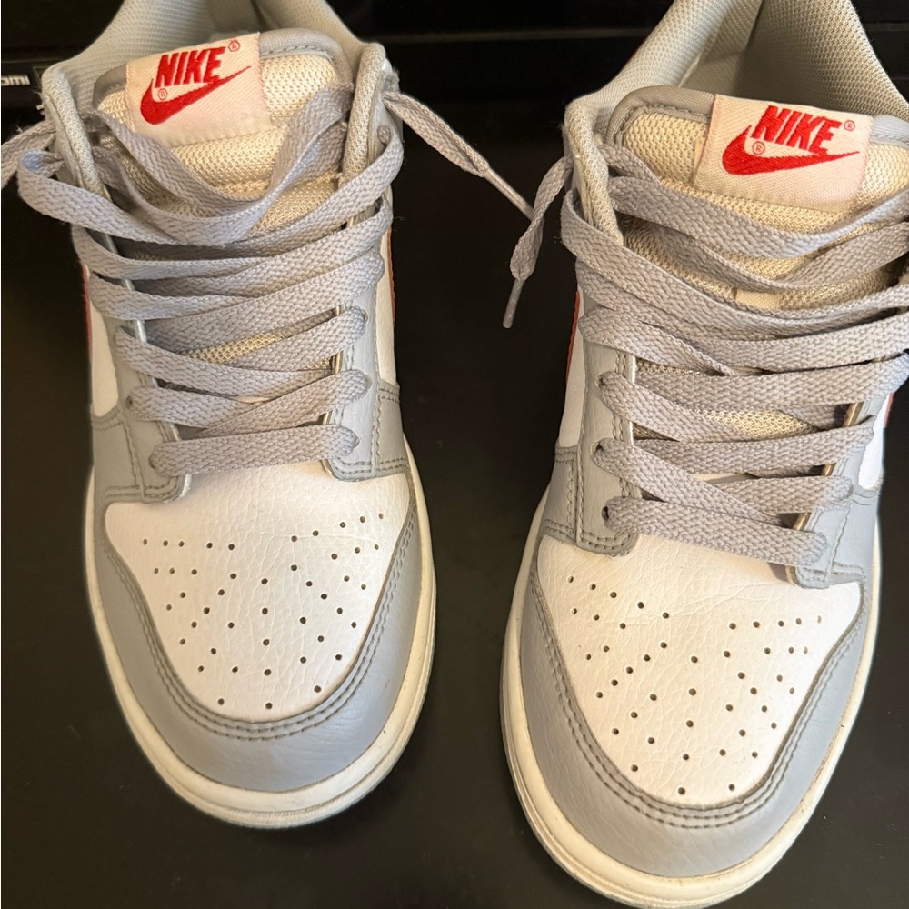 Nike Kids White and Gray Sneakers